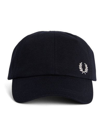 Fred Perry Logo Baseball Cap In Navy