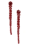 Simone Rocha Beaded Drop Earrings In Blood Red