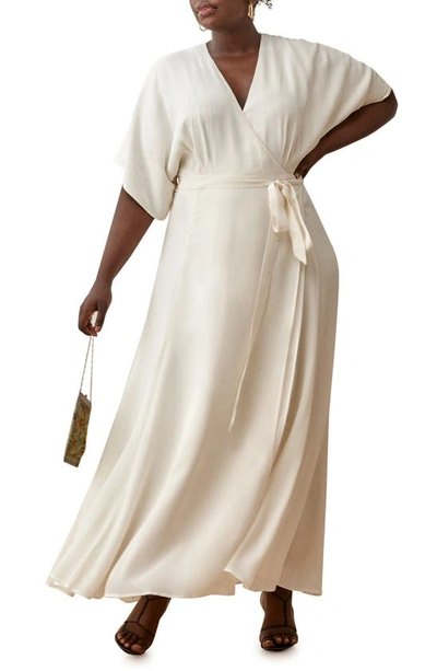 Reformation Winslow Maxi Wrap Dress In Ivory ModeSens
