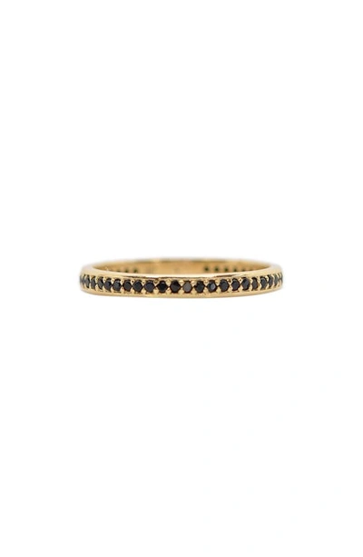 Armenta Women's Sueno 18k Yellow Gold & Black Sapphire Stacking Ring