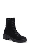 Blondo Promise Waterproof Lace-up Boot In Black Suede