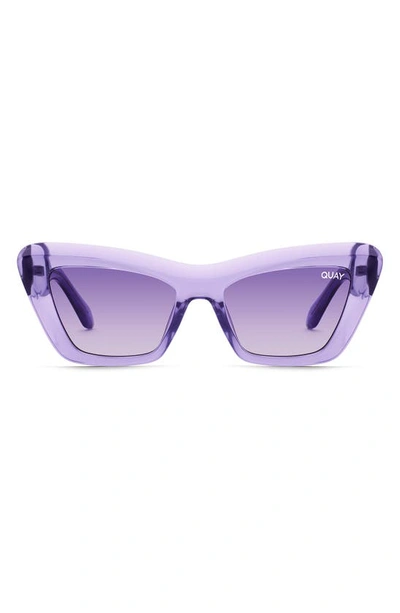 Quay On The Radio 50mm Cat Eye Sunglasses In Purple