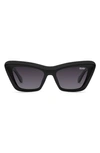 Quay On The Radio 50mm Polarized Cat Eye Sunglasses In Green,smoke