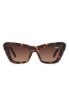 Quay On The Radio 50mm Polarized Cat Eye Sunglasses In Purple,purple