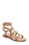 Ash Pacific Studded Strappy Sandal In Nude