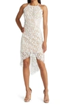 Lulus Dreamt Of You Lace Midi Cocktail Dress In White