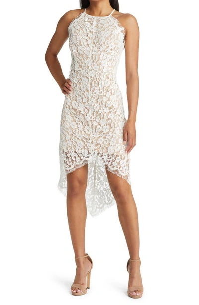 Lulus Dreamt Of You Lace Midi Cocktail Dress In White