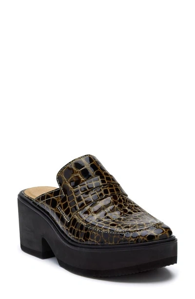 Matisse Kelly Clog In Olive Croc