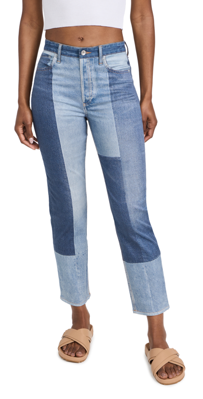 Rag & Bone Nina Patchwork Slim-straight Miramar Jeans In Bryon