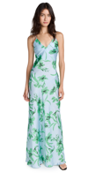 Ramy Brook Floral Printed Rowe Midi Dress In Capri Green Combo