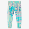 EMILIO PUCCI PUCCI GIRLS BLUE LILLY VELOUR TROUSERS