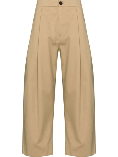 STUDIO NICHOLSON CROPPED WIDE-LEG TROUSERS