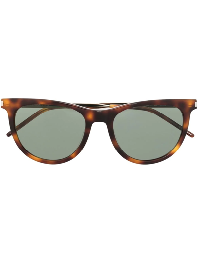 Saint Laurent Square-frame Sunglasses In Brown