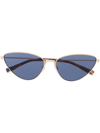 Missoni Eyewear Cat-eye Frame Sunglasses In Gold