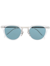 PRADA ROUND-FRAME BLUE-TINTED SUNGLASSES