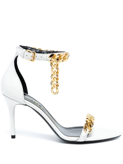 Tom Ford Chain-embellished Sandals In White