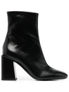 FURLA 85MM BLOCK-HEEL LEATHER ANKLE BOOTS