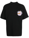 Enterprise Japan S/s State Of Alert Black Cotton T-shirt With Back Graphic And Slogan