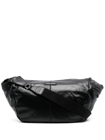 Isabel Marant Neway Logo-patch Shoulder Bag In Black