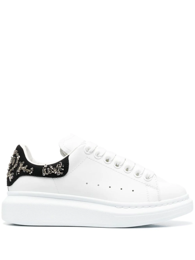 Alexander Mcqueen Embellished Low-top Sneakers In White