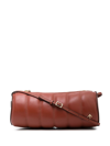 Manu Atelier Padded Cylinder Bag In Red Leather In Red