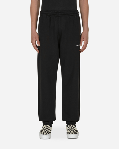 Off-white Wave Outline Diag Slim Sweatpants In Black