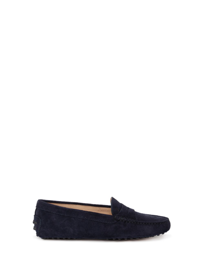 Tod's Gommino Driving Loafers In Blu