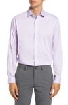 Alton Lane Mason Tailored Fit Check Stretch Button-up Shirt In Lavender