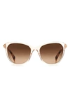Rag & Bone 55mm Cat Eye Sunglasses In Pink / Brown Gradient