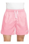 Nike Woven Lined Flow Shorts In Med Soft Pink/ White
