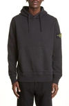 Stone Island Cotton Compass-patch Hoodie In Grey