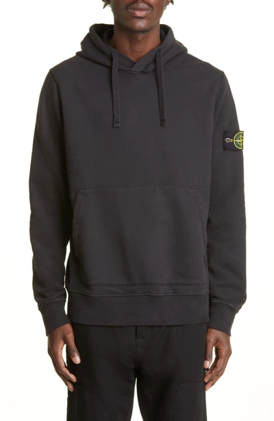 Stone Island Cotton Compass-patch Hoodie In Grey