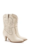 Larroude Women's Thelma Western Booties In White