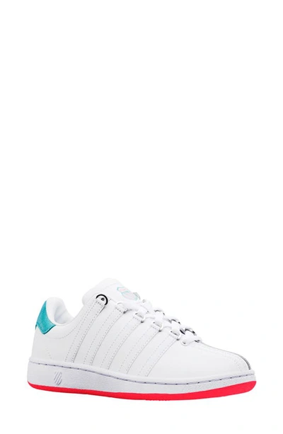 K-swiss Classic Vn Trainer In White/ Fluo/ Pink/ Blue-m