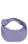 Bottega Veneta Jodie Mini Intrecciato Leather Hobo Bag In Wisteria-silver