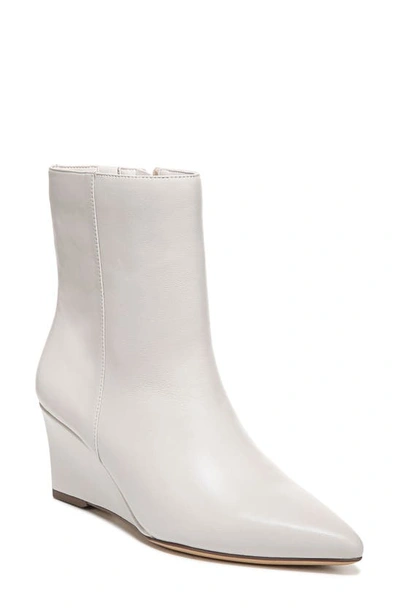 Naturalizer Dario Pointed Toe Bootie In Satin Pearl Beige Leather
