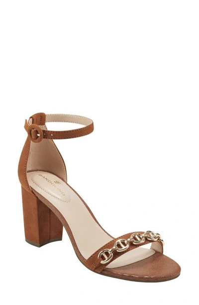 Bandolino Abilyn2 Womens Round Toe Ankle Strap Heels In Brown