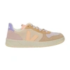 Veja V-10 Suede Multico Peach Trainers In Multico Peach