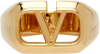 VALENTINO GARAVANI GOLD V-LOGO SIGNET RING