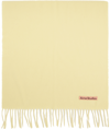 Acne Studios Canada Fringed Wool Scarf In Vanilla Yellow