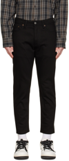 Acne Studios Straight Fit Cotton Jeans In Ajb Stay Black