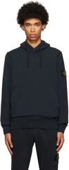 Stone Island Blue Classic Cotton Hoodie In Blue