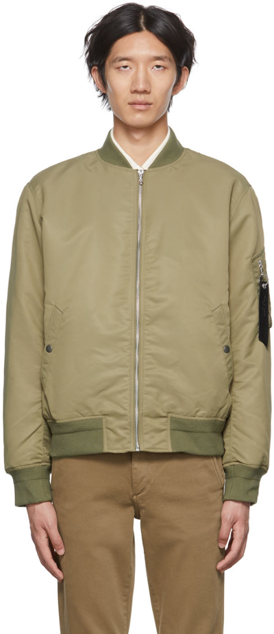 Rag & Bone Khaki Manston Bomber Jacket In Armygrn