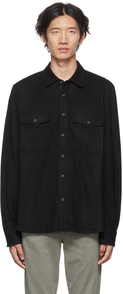 Rag & Bone Men's Icons Japanese Wool Jack Shirt In Black