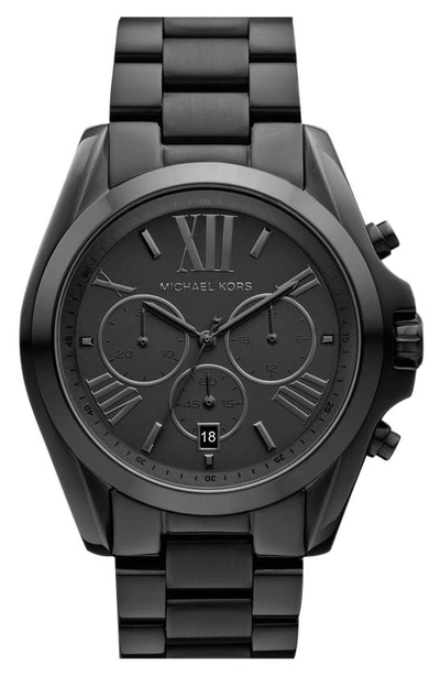 Michael Michael Kors 'bradshaw' Chronograph Bracelet Watch, 43mm In Black