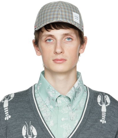 Thom Browne Neutral 6-panel Houndstooth Baseball Cap In Neutrals