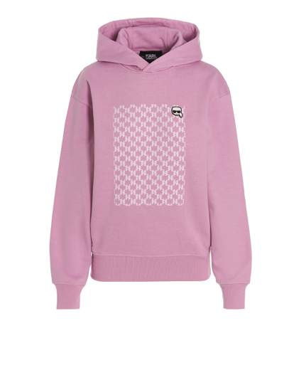 Karl Lagerfeld Ikonik Karl Organic Cotton Hoodie In Pink ModeSens - Main Image