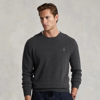 Polo Ralph Lauren Wool Crewneck Sweater In Dark Charcoal Heather