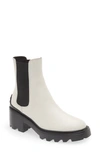 Tod's Gomma Calfskin Lug-sole Chelsea Booties In White