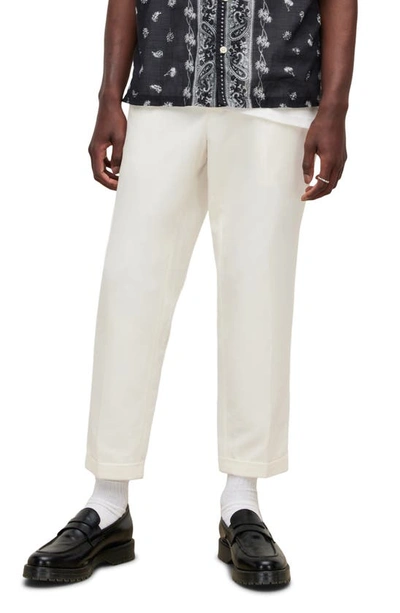 Allsaints Tallis Slim Fit Trousers In Wheatgrass